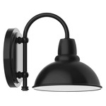 Cafe Hook Outdoor Wall Light - Black / White