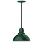 Cafe Cord Pendant - Forest Green / White