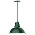 Cafe Pendant - Forest Green / White