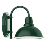 Cafe Hook Outdoor Wall Light - Forest Green / White