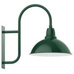 Cafe Hanging Outdoor Wall Light - Forest Green / White