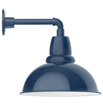 Cafe Straight Arm Outdoor Wall Light - Navy / White