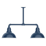 Cafe Linear Outdoor Pendant - Navy / White