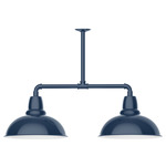 Cafe Linear Outdoor Pendant - Navy / White