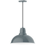 Cafe Cord Pendant - Slate Gray / White