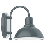 Cafe Hook Outdoor Wall Light - Slate Gray / White