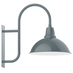 Cafe Hanging Outdoor Wall Light - Slate Gray / White