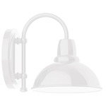 Cafe Hook Outdoor Wall Light - White / White