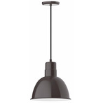 Deep Bowl Cord Pendant - Architectural Bronze
