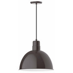 Deep Bowl Cord Pendant - Architectural Bronze