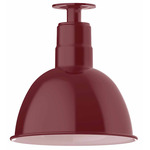 Deep Bowl Outdoor Ceiling Light - Barn Red