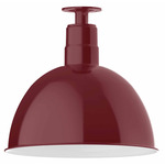 Deep Bowl Outdoor Ceiling Light - Barn Red