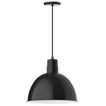 Deep Bowl Cord Pendant - Black