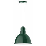 Deep Bowl Cord Pendant - Forest Green