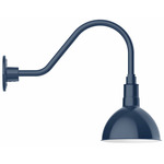 Deep Bowl Gooseneck Outdoor Wall Light - Navy