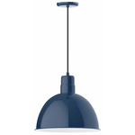 Deep Bowl Cord Pendant - Navy