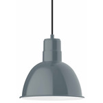 Deep Bowl Cord Pendant - Slate Gray