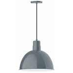Deep Bowl Cord Pendant - Slate Gray