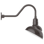 Emblem Outdoor Gooseneck Wall Light - Architectural Bronze / White