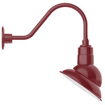 Emblem Outdoor Gooseneck Wall Light - Barn Red / White