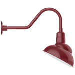 Emblem Outdoor Gooseneck Wall Light - Barn Red / White