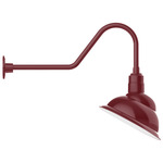 Emblem Outdoor Gooseneck Wall Light - Barn Red / White