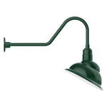 Emblem Outdoor Gooseneck Wall Light - Forest Green / White