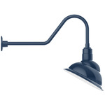 Emblem Outdoor Gooseneck Wall Light - Navy / White