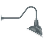 Emblem Outdoor Gooseneck Wall Light - Slate Gray / White