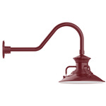 Homestead Gooseneck Outdoor Wall Light - Barn Red