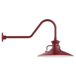 Homestead Gooseneck Outdoor Wall Light - Barn Red