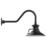 Homestead Gooseneck Outdoor Wall Light - Black