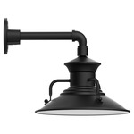 Homestead Straight Arm Outdoor Wall Light - Black