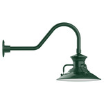 Homestead Gooseneck Outdoor Wall Light - Forest Green