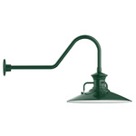 Homestead Gooseneck Outdoor Wall Light - Forest Green