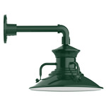 Homestead Straight Arm Outdoor Wall Light - Forest Green