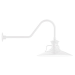 Homestead Gooseneck Outdoor Wall Light - White