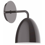 J-Series Dome Curved Arm Wall Light - Architectural Bronze