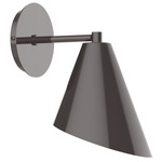 J-Series Angled Cone Straight Arm Wall Light - Architectural Bronze