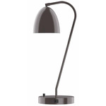 J-Series Dome Table Lamp with USB Port - Architectural Bronze