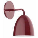 J-Series Dome Curved Arm Wall Light - Barn Red