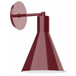 J-Series Funnel Straight Arm Wall Light - Barn Red