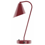 J-Series Jasmine Table Lamp with USB Port - Barn Red