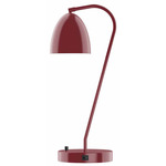 J-Series Dome Table Lamp with USB Port - Barn Red