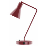 J-Series Funnel Table Lamp with USB Port - Barn Red
