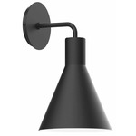 J-Series Jerome Curved Arm Wall Sconce - Black