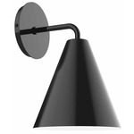 J-Series Jynx Curved Arm Wall Sconce - Black