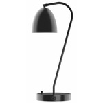 J-Series Dome Table Lamp with USB Port - Black