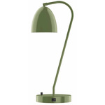 J-Series Dome Table Lamp with USB Port - Fern Green