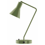 J-Series Funnel Table Lamp with USB Port - Fern Green